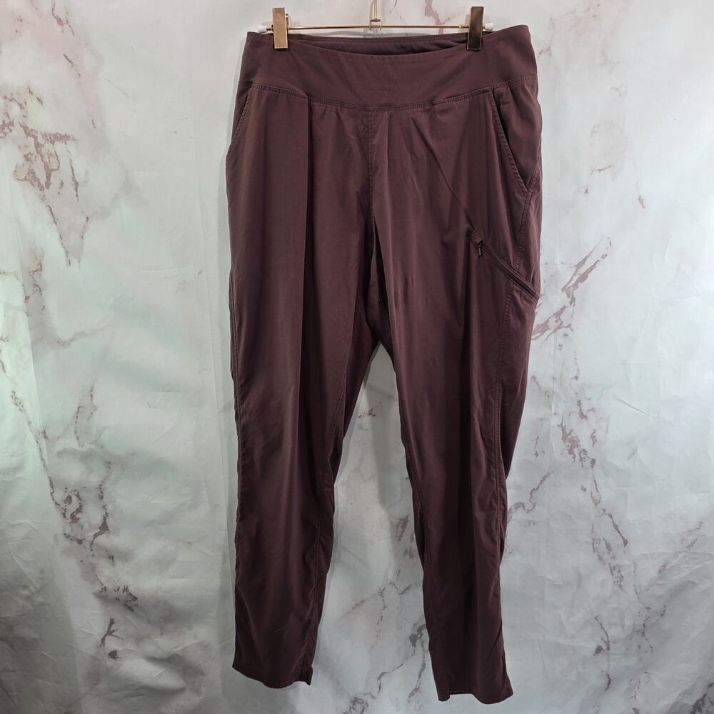 Mountain Hardwear Pants Womens Medium Dynama Burgundy Red Crop High Rise